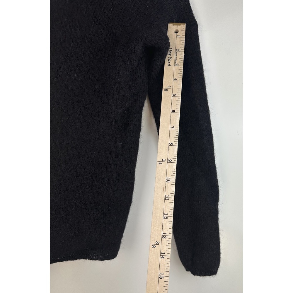 Sezane Gaspard Super Kid Mohair Baby Alpaca Black Cardigan Sweater XXS Luxury - Picture 10 of 16